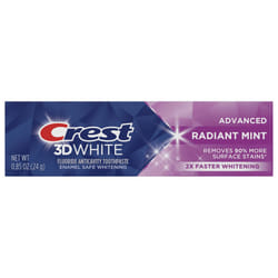 Crest 3D White Vivid Fluoride Anticavity Toothpaste - 0.85 oz - Radiant Mint