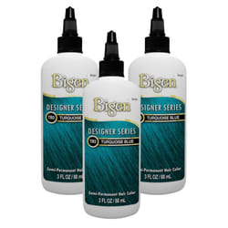 Bigen Semi-Permanent Haircolor #Tb3 Turquoise Blue 3 Ounce (88ml) (3 Pack)