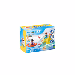1.2.3 70635 AQUA Water Seesaw with Boat, educational toy, indoor and outdoor water toy, exciting and fun water play, fun imag ...