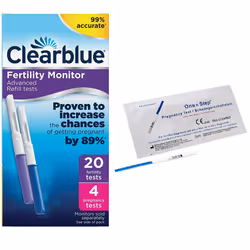 20 + 4 Clearblue Advanced Fertility Monitor Sticks Pregnancy Tests/Kits + 1 Preg