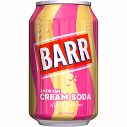 BARR since 1875, 24 Pack American Cream Soda, Zero No Sugar Sparkling Soft Drink with a Creamy Taste of American Cream