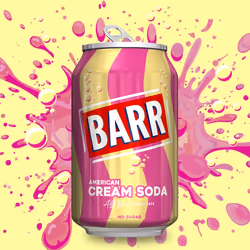 BARR since 1875, 24 Pack American Cream Soda, Zero No Sugar Sparkling Soft Drink with a Creamy Taste of American Cream