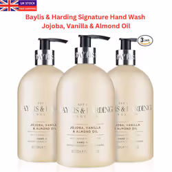 ) Baylis & Harding Hand Wash - Jojoba, Vanilla & Almond Oil - 500 ml (Pack of 3