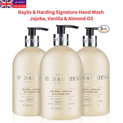 ) Baylis & Harding Hand Wash - Jojoba, Vanilla & Almond Oil - 500 ml (Pack of 3