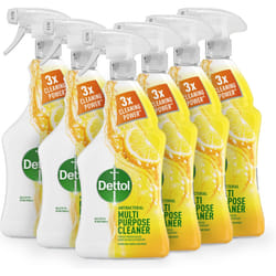 Dettol Antibacterial Multi Surface Cleaner Spray, Lemon & Lime, 6-Pack