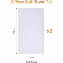 Amazon Basics 2 Bath towel for bathroom, Quick-Dry Absorbent Towels
