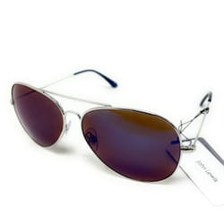 Ladies Sunglasses Ladies Silver Metal Blue Tint John Lewis 44501