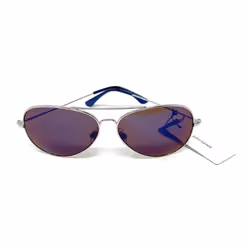Ladies Sunglasses Ladies Silver Metal Blue Tint John Lewis 44501
