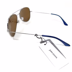 Ladies Sunglasses Ladies Silver Metal Blue Tint John Lewis 44501