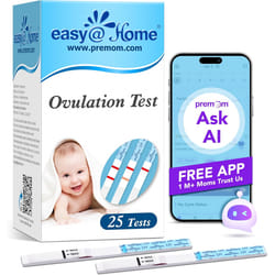 Easy@Home 25 x Ovulation Test Strips, Ovulation Predictor Kit, Powered