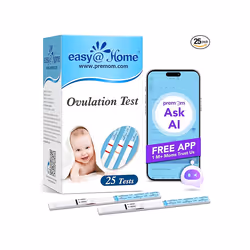 Easy@Home 25 x Ovulation Test Strips, Ovulation Predictor Kit, Powered