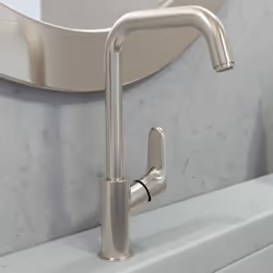 hansgrohe Focus Modern Timeless Easy Clean 1Handle 1 12inch Tall Bathroom Sink Faucet in Brushed Nickel  31609821