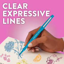 Paper Mate Flair Felt Tip Pens Medium Point 0.7mm Writing Pens Blue