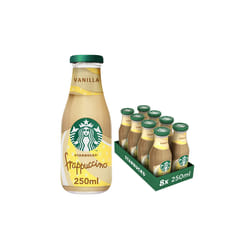 Starbucks Frappuccino Vanilla Coffee Bottle Drink 8x 250ml Best Before June 2025