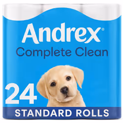 Andrex Complete Clean Toilet Roll 24 Rolls (Previously Andrex