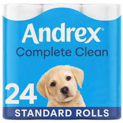 Andrex Complete Clean Toilet Roll 24 Rolls (Previously Andrex