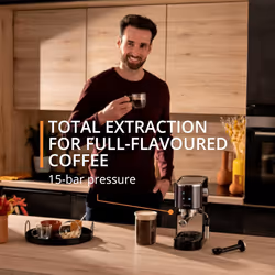 Krups Virtuoso Pump Espresso Machine Black Stainless Steel