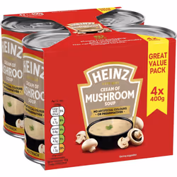 Heinz Cream of Mushroom Soup, 4 x 400 g