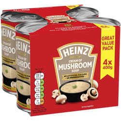Heinz Cream of Mushroom Soup, 4 x 400 g