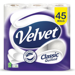 Velvet Classic Quilts Toilet Roll 45 Rolls