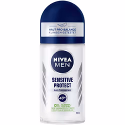 NIVEA MEN Sensitive Protect roll-on deodorant (50 ml), antiperspirant roller for sensitive skin, deodorant with 48-hour prote ...
