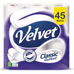 Velvet Classic Quilts Toilet Roll 45 Rolls