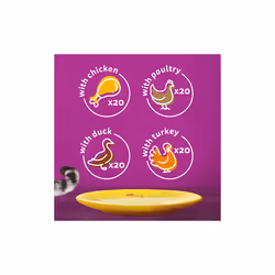 Whiskas 1+ Poultry Feasts Wet Cat Food Pouches in Jelly 80 Ã 85g Pouches