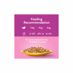 Whiskas 1+ Poultry Feasts Wet Cat Food Pouches in Jelly 80 Ã 85g Pouches