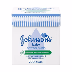 Johnson's Baby Cotton Buds (1 x Pack of 200) Soft & Gentle Ear buds