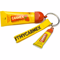 CARMEX Limited Edition Keyring Set (incl Strawberry Tube) Softens & Hydrates Lips