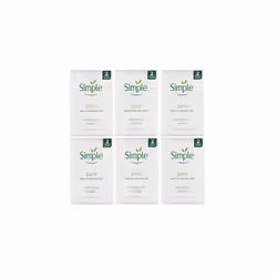Simple Pure Soap Sensitive Skin No Perfume Or Colour Twin Pack 2x100g (6x Packs)