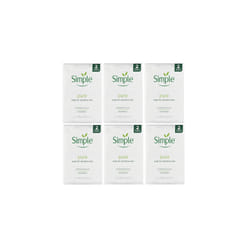 Simple Pure Soap Sensitive Skin No Perfume Or Colour Twin Pack 2x100g (6x Packs)