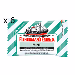 6 x Fisherman's Friend Mint Flavor Lozenges Sore Throat Cough Relief