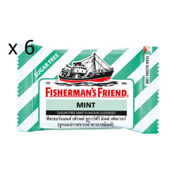 6 x Fisherman's Friend Mint Flavor Lozenges Sore Throat Cough Relief