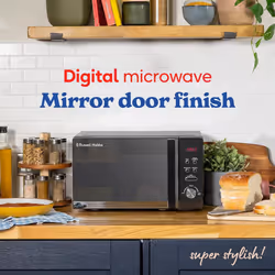 Russell Hobbs RHM2076B 20 Litre 800 W Black Digital Solo Microwave with 5 Power Levels, Automatic