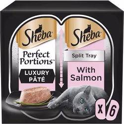 Sheba Perfect Portions Cat Food Tray with Salmon in Loaf 225 g (Pack of 8)