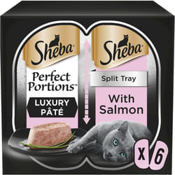 Sheba Perfect Portions Cat Food Tray with Salmon in Loaf 225 g (Pack of 8)