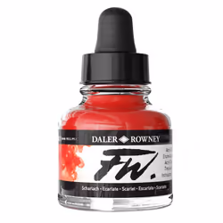 Daler-Rowney FW Artists Acrylic Ink 29.5ml Scarlet