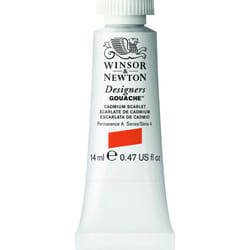 Winsor  Newton Designers Gouache  14 ml 047oz tube  Cadmium Scarlet