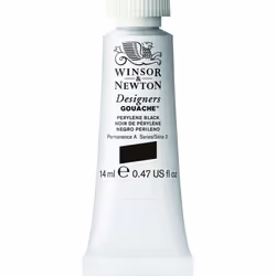 Winsor  Newton Designers Gouache  14 ml 047oz tube  Perylene Black