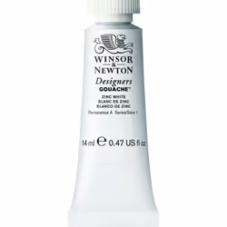 Winsor  Newton Designers Gouache  14 ml 047oz tube  Zinc White