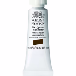 Winsor Newton Designers Gouache 14 ml 047oz tube Vandyke Brown