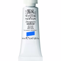 Winsor Newton Designers Gouache 14 ml 047oz tube Sky Blue