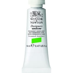Winsor & Newton Designers Gouache Tube, 14 ml - Permanent Green Light