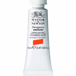 Winsor  Newton Designers Gouache  14 ml 047oz tube  Orange Lake Deep