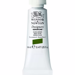 Winsor Newton Designers Gouache 14 ml 047oz tube Olive Green