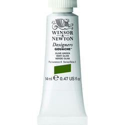 Winsor  Newton Designers Gouache  14 ml 047oz tube  Olive Green