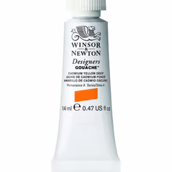 Winsor Newton Designers Gouache 14 ml 047oz tube Cadmium Yellow Deep