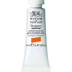 Winsor  Newton Designers Gouache  14 ml 047oz tube  Cadmium Yellow Deep