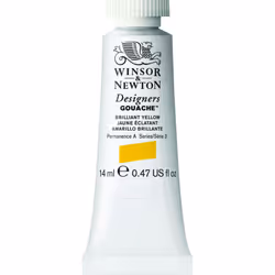 Winsor Newton Designers Gouache 14 ml 047oz tube Brilliant Yellow